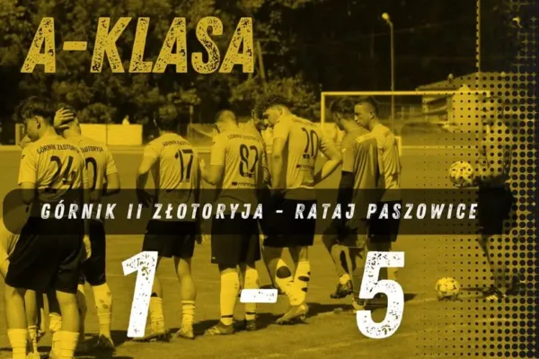 Górnik II Złotoryja rozbity przez Rataja Paszowice. Rezerwy przegrały 1:5