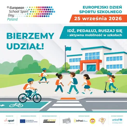 Przedszkole i szkoła po raz pierwszy wezmą udział w Europejskim Dniu Sportu Szkolnego
