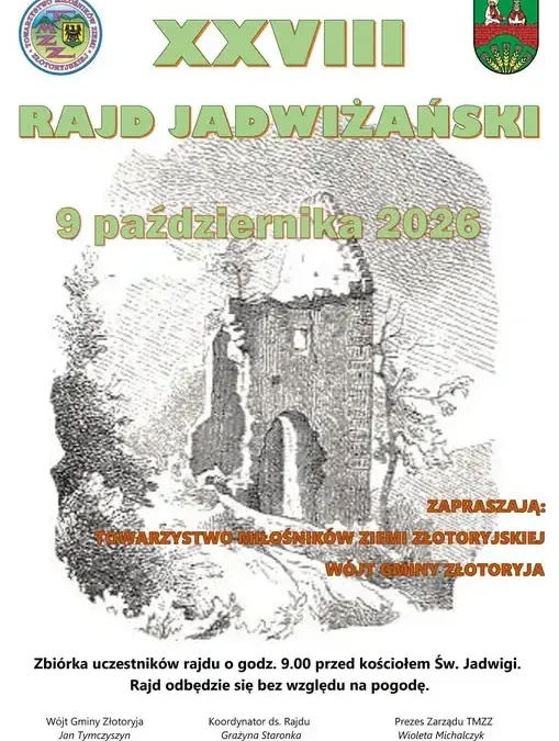 XXVIII Rajd Jadwiżański w Złotoryi – zaproszenie na pieszą wędrówkę