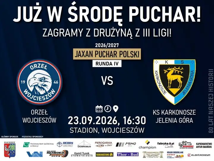 Pucharowy mecz w Wojcieszowie: Orzeł zmierzy się z trzecioligowcem