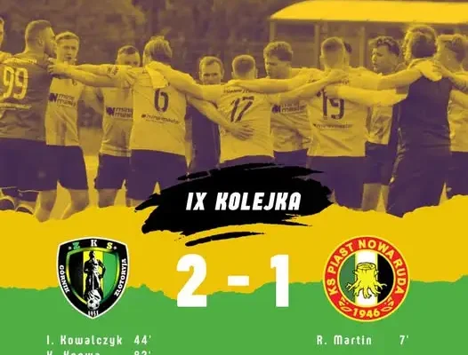 Górnik Złotoryja wygrywa z Piastem Nowa Ruda 2:1 i wskakuje na podium