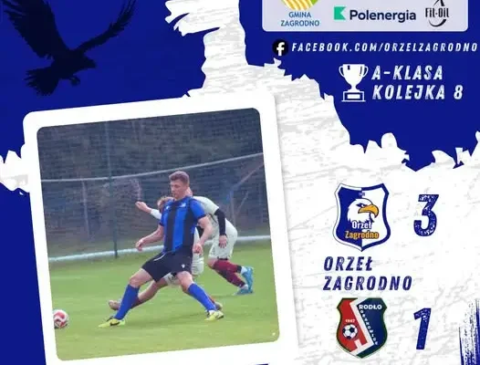 Orzeł Zagrodno wygrywa 3:1 z Rodłem Granowice. Czerwona kartka i dublet Michała Kaliciaka