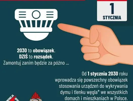 Czujka dymu i tlenku węgla w każdym domu. Obowiązek od 2030 roku
