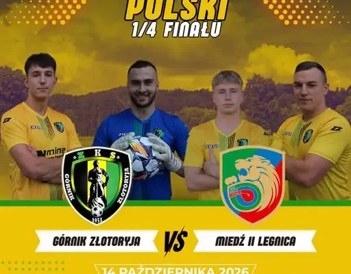 Górnik Złotoryja zagra o półfinał Pucharu Polski z rezerwami Miedzi Legnica