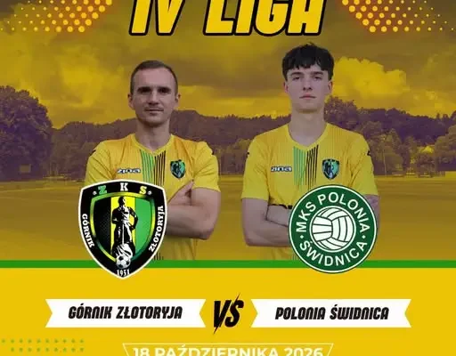 Górnik Złotoryja podejmie Polonię Świdnica w niedzielnym meczu IV ligi