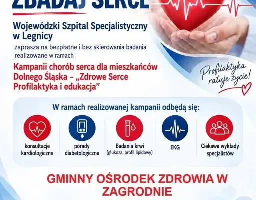 Bezpłatne badania serca w Zagrodnie – 17 listopada 2026