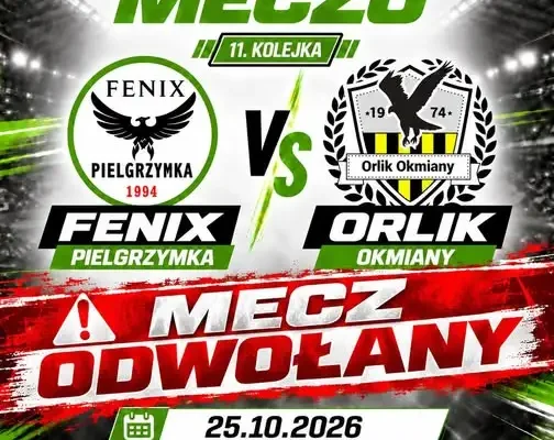Fenix Pielgrzymka bez gry w niedzielę – walkower na korzyść gospodarzy